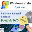 Windows Vista Business - Reinstall, Repair & Recovery - 32 & 64 bit DVD SP2