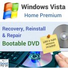 Windows Vista Home Premium - Reinstall, Repair & Recovery - 32 & 64 bit DVD SP2
