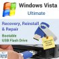 Windows Vista Ultimate - Reinstall, Repair & Recovery - 32 & 64 bit Bootable USB