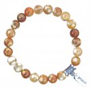DISSOLVE YOUR FEAR/ ELIMINATE CRAVINGS- Fire Agate  Gemstone Bracelet (BBAGF1SR)
