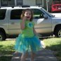 turquise and apple green tutu