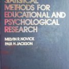 Statistical Methods For Educational by Novick, Melvin