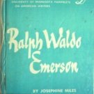 Ralph Waldo Emerson by Josephine Miles (Hardcover 1964)