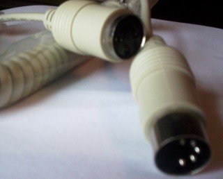 PC Keyboard Ext Cable 6' Coiled Din5 M/F Free Shipping