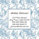 Blue Toile Calling Cards / Business Cards