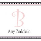 Personalized Pink Border Note Cards
