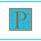 Personalized Blue & Bown Monogram Note Cards