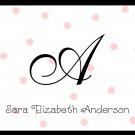 Personalized Pink Dot Note Cards