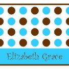 Blue Lotsa Dots Personalized Note Cards
