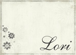 Personalized Antique Flower Monogram Note Cards