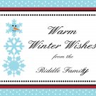 Personalized Holiday Frosty Snowman Note Cards
