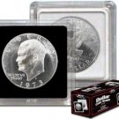 Lot of 50 BCW 2X2 Hard Plastic Coin Snaps Ike /Morgan SILVER DOLLAR coin holders