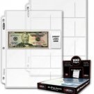 (25) 4 POCKET BCW PAPER MONEY CURRENCY ALBUM PAGES
