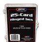 40 BCW 25 Count Hinged Plastic Baseball Trading Card Boxes protector hinge box