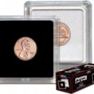 200 BCW Hard Plastic 2X2 Square Coin Snaps PENNY / Cent Size 19mm diameter