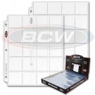 ( 10 ) BCW Pro 20 Pocket Pages / Sheets for 2X2 Coin Holders - Pogs or Slides
