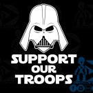Star Wars Support Our Troops Darth Vader Decal Sticker