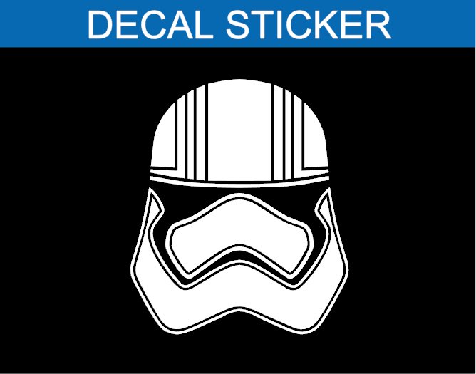 Star Wars Captain Phasma Helmet Decal Sticker
