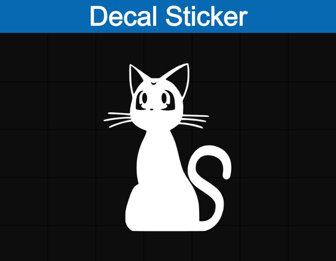 Sailor Moon Luna Cat Decal Sticker