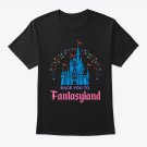 Race You To Fantasyland Pink Black Tshirt