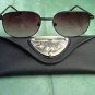 BIFOCAL LARGE BLACK METAL FRAME READING SUNGLASSES GLASSES WITH CASE +2.0