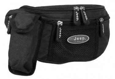 JEEP LARGE PRACTICAL BLACK BUM HIP BAG HANDBAG FOLDAWAY PHONE POCKET UNISEX