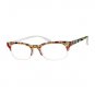 NEW SEMI RIMLESS FRAME READING GLASSES YELLOW PINK WHITE FLORAL A6052A +2.50