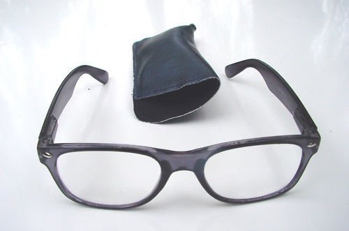 WAYFARER STYLE READING GLASSES BLUE WITH POUCH +2.0