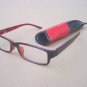 READING GLASSES RED/BLACK SPRING TEMPLE+ 2.5  +2.50