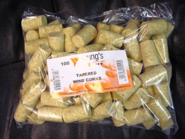100 NEW TAPERED CORKS FOR WINE HOME WINEMAKING BOTTLES BOTTLE WINE CORK PLAIN