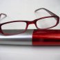 SMART SPRUNG ARM RED READING GLASSES & CASE + 1.5 D515
