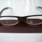 READING GLASSES BROWN/WHITE + 3.0 STRENGTH & CASE D500