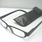 READING GLASSES BLACK/BLUE CHECK + CASE +3.0 D495 READING GLASSES BLACK/BLUE CHECK + CASE +3.0 D495