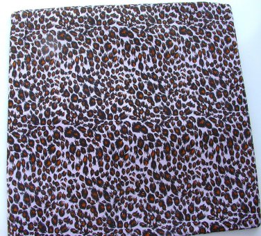 4 x FASHIONABLE LEOPARD PATTERN CUSHION COVERS MUSHROOM COLOUR BACKGROUND