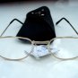 NEW READING GLASSES PALE GOLD METAL FRAMES + CASE +1.5 M141