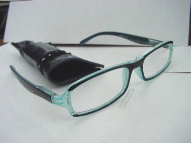 READING GLASSES SPRUNG ARM DIAMANTE STUDDED BLUE +1.5