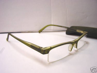 STYLISH READING GLASSES SPRUNG ARM DK GREEN +1.0 D509