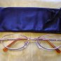 NEW SPRUNG ARM READING GLASSES +2.0 GILT OVAL D502