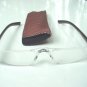 NEW BROWN RIMLESS READING GLASSES & POUCH +2.0 D512