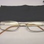 SPRUNG ARM READING GLASSES +3 +3.0 GILT THIN D502