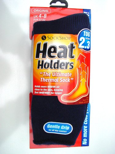 ONE SIZE NAVY BLUE WOMENS SOCK SHOP HEAT HOLDERS THERMAL SOCKS TOG RATING 2.3