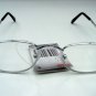 UNISEX READING GLASSES OVAL SILVER METAL FRAME RY448 +1.50