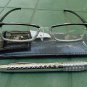 READING GLASSES GREY/BLACK + 3.0 STRENGTH PEN & POUCH