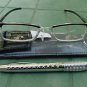READING GLASSES GREY/BLACK + 3.0 STRENGTH PEN & POUCH