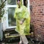 2 WATERPROOF PONCHOS CAPE MAC FESTIVALS YELLOW DISPOSABLE EMERGENCY RAINCOAT