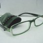 READING GLASSES SPRUNG ARM DIAMANTE STUDDED GREEN +3.0