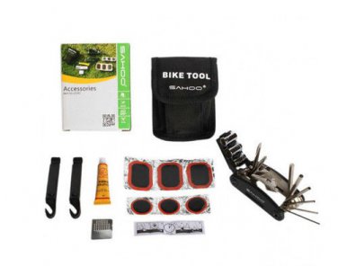 NEW QUALITY BICYCLE REPAIR PUNCTURE KIT BAG SPORT TRAVEL FIX MULTI TOOLS SAHOO