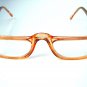 NEW MODERN READING GLASSES LIGHT CLEAR BROWN FRAMES + 1.75