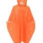 4 WATERPROOF PONCHOS CAPE MAC FESTIVALS ORANGEDISPOSABLE EMERGENCY RAINCOAT