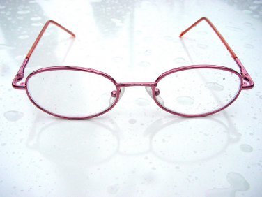 QUALITY METALLIC PINK READING GLASSES SPRUNG ARM METAL FRAME +3.5 RG113
